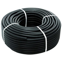 Tubo Corrugato in Pvc 50Mt Diametro 25 Nero Matassa Da 50 Metri